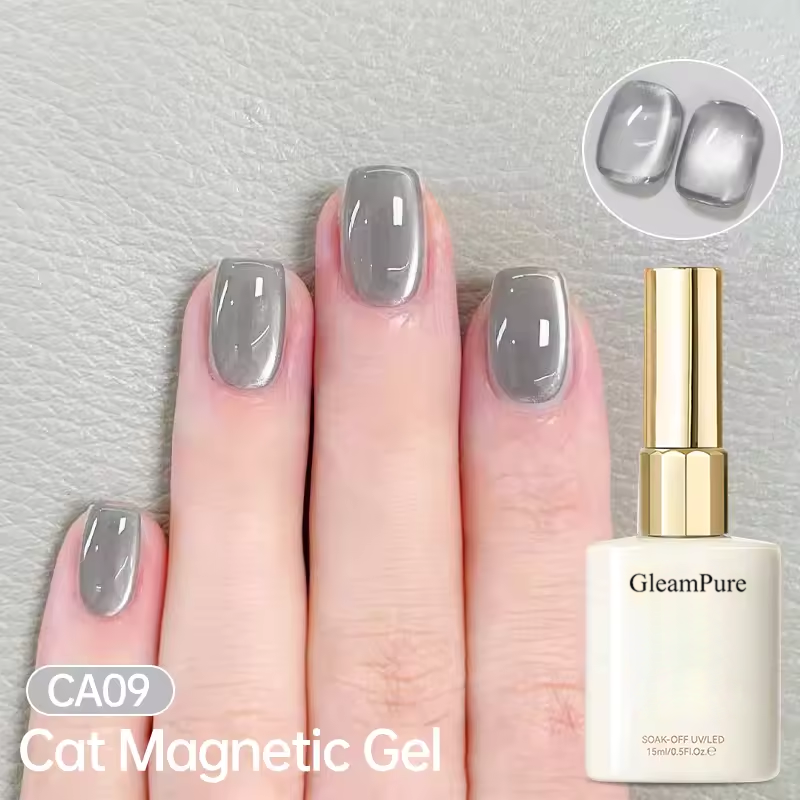 GleamPure 15ml Cat Magnetic Gel Nail varnish Semi Permanent Magnetic Gel UV/LED