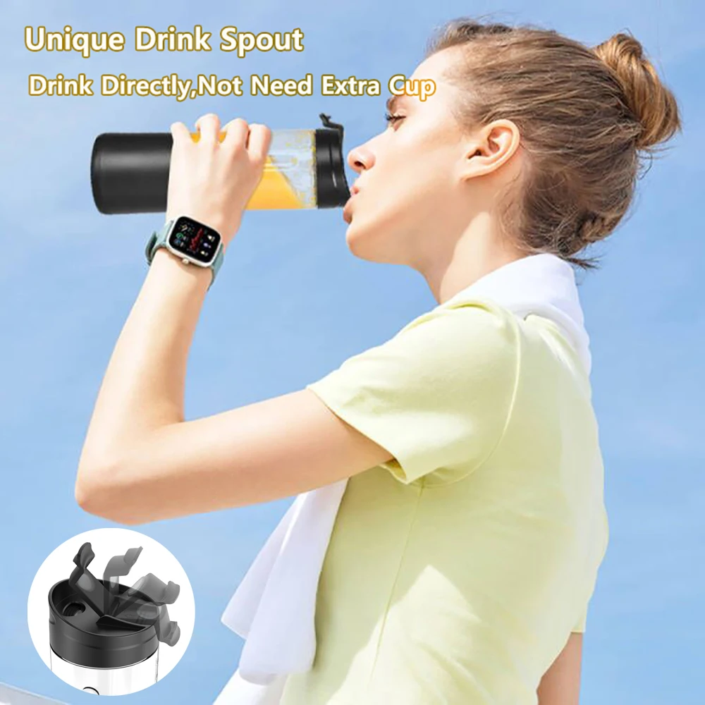 OBERLY Mini Portable Blender Electric Fruit Juicer Smoothie Orange Fresh Juice Blender Multifunction Rechargeable Portable Juicer Mixer