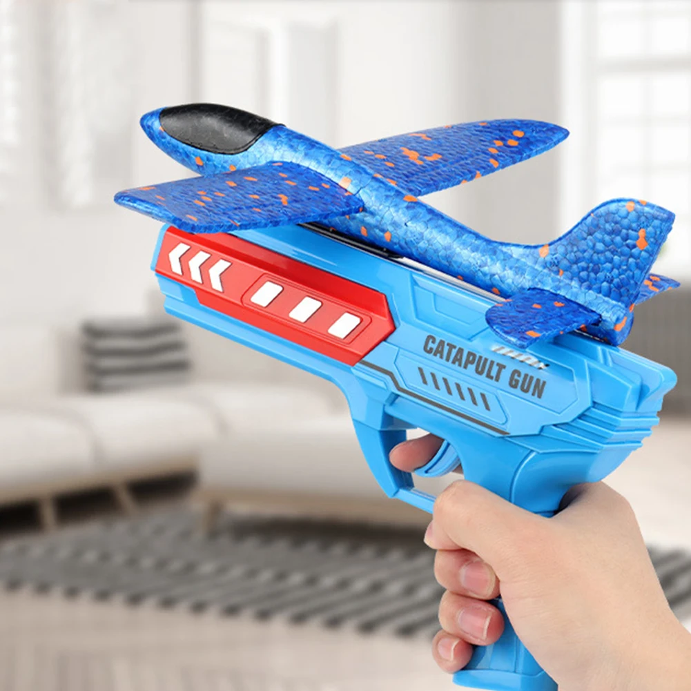 Golfcozer Airplane Launcher Toys Outdoor Sports Flying Toys Non Slip Kids Catapult Plane Light Birthday Gifts for Boys Girls