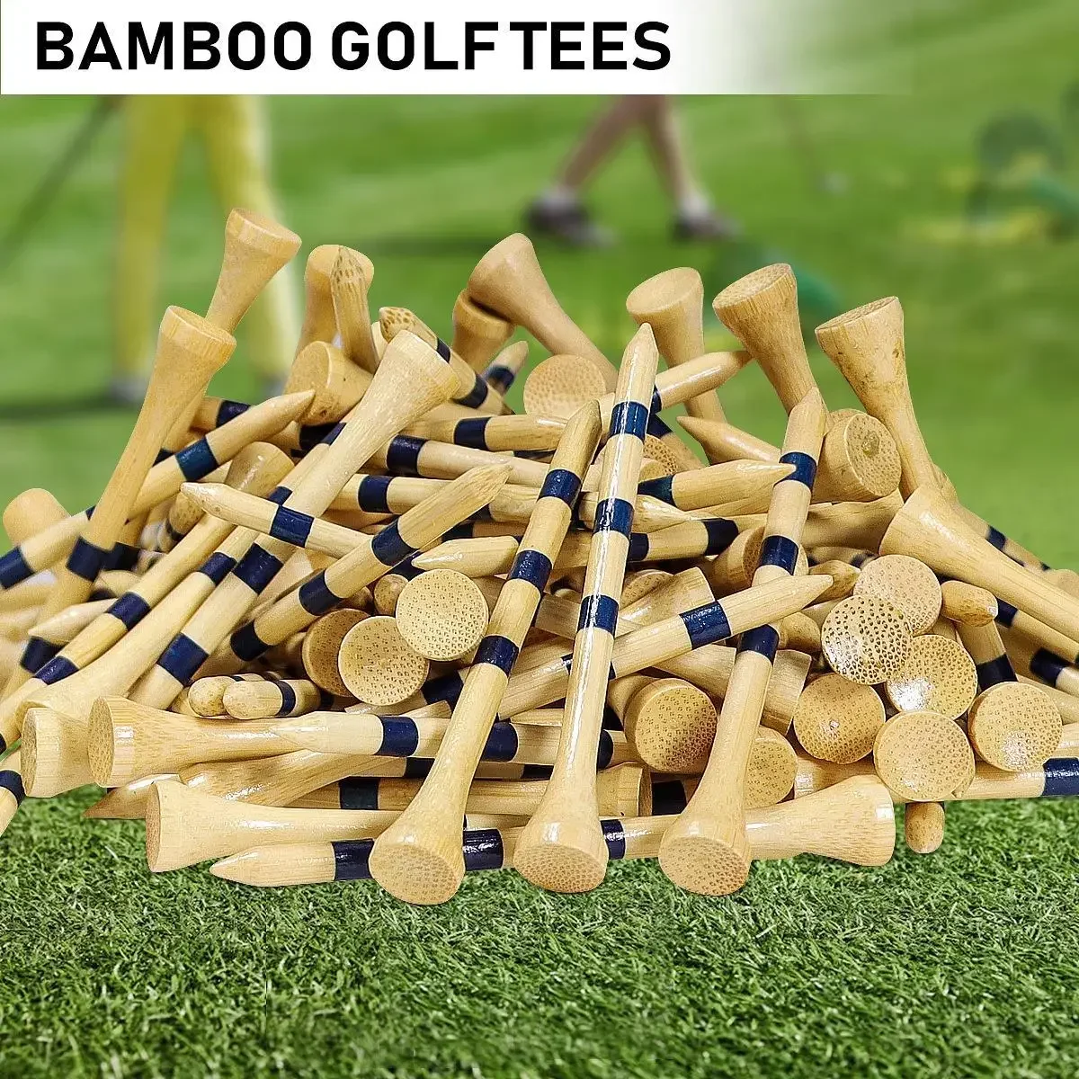 fofofo 50pcs Bamboo Golf Tees More Durable and Stable Golf accessories