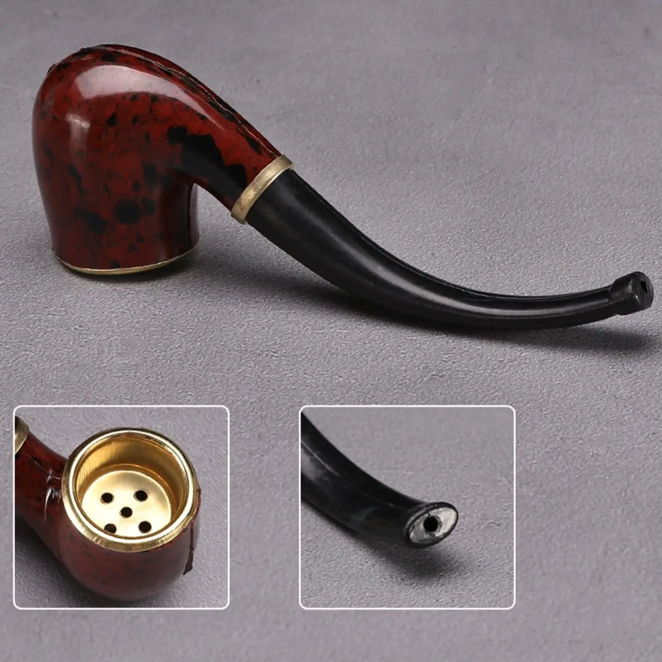 sandro 1PC Mini Portable Boss Small Pipe Resin Bend Simple Novice Practice Pipe