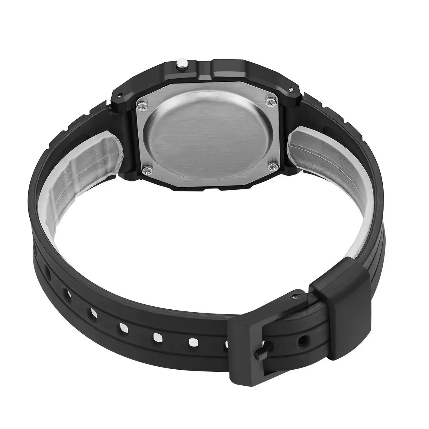 BANSO Sport LED Digital Watches for Men Simple Small Square Dial Electronic Watch Silicone Band Fashion Casual Mens Watch