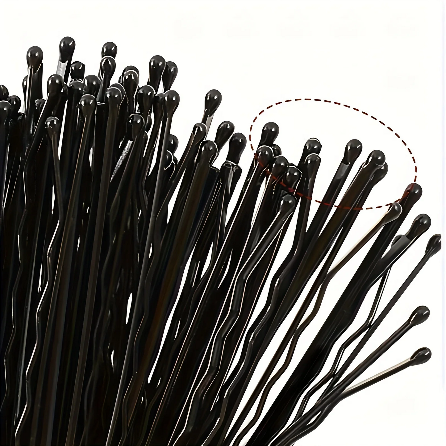 HAITOO 50pcs Classic Black Hair Clips For Girls - 2.17inch Alloy Bobby Pins, Fashionable Accessory For Teens & Up 