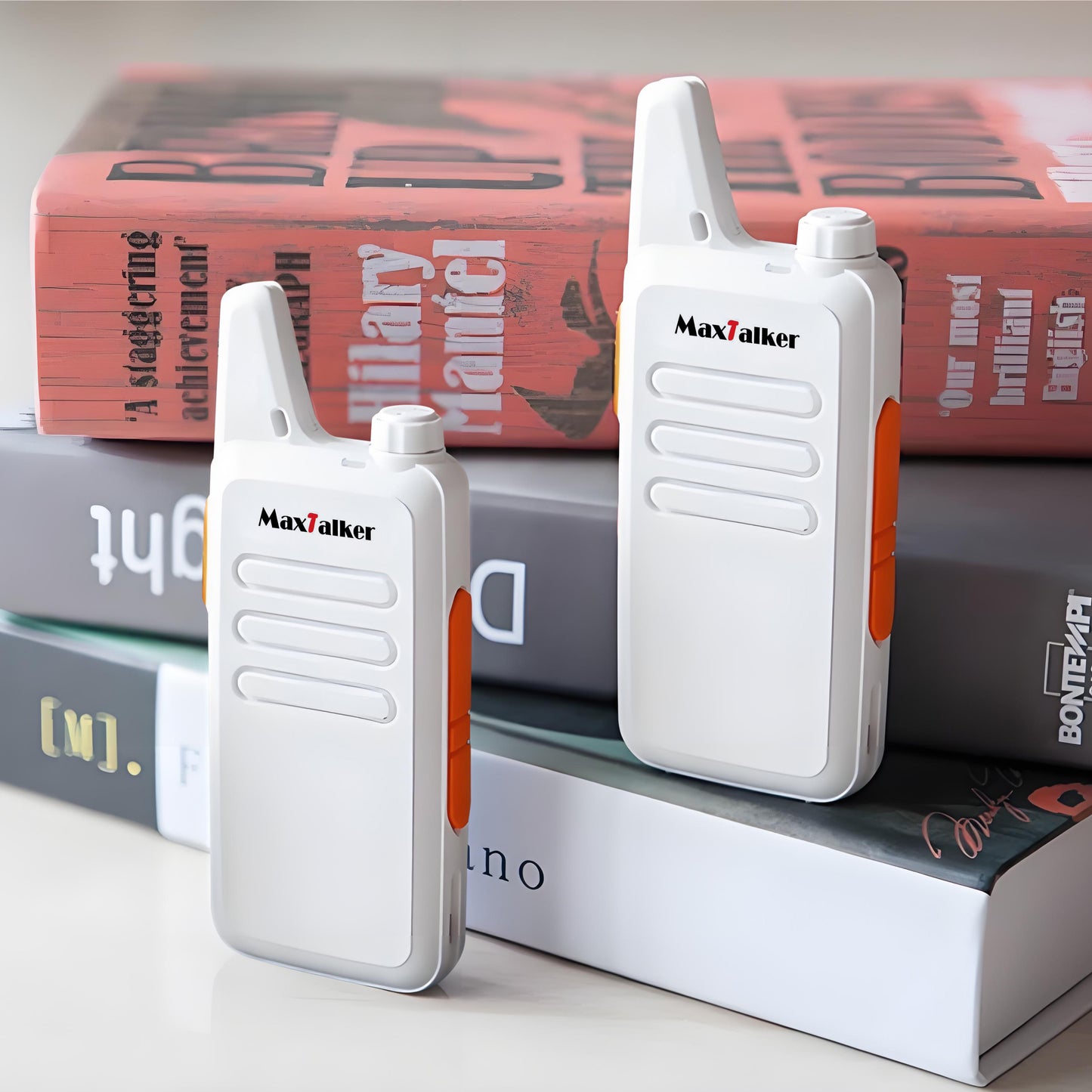 MAXTALKER 2PCS Mini Walkie Talkie Waterproof Type-C Portable Two Way Ham Radio for Hunting walkie-talkie