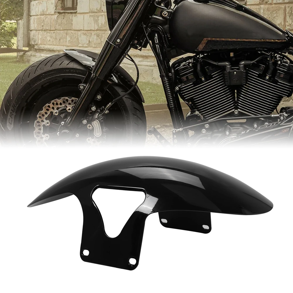 SOULEGMT Motorcycle Gloss Black Front Fender Mudguards Cover