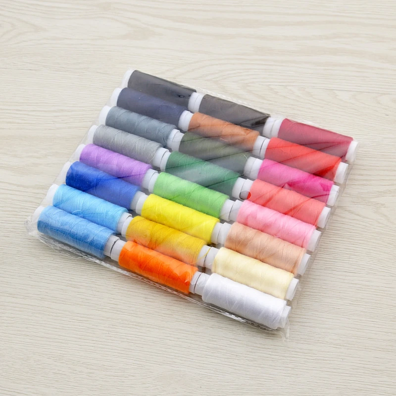 QUAD 24 Color Sewing Thread Not Easily Broken Hand Sewing Thread Craft Patch Steering Wheel Sewing Supplies Home Kit