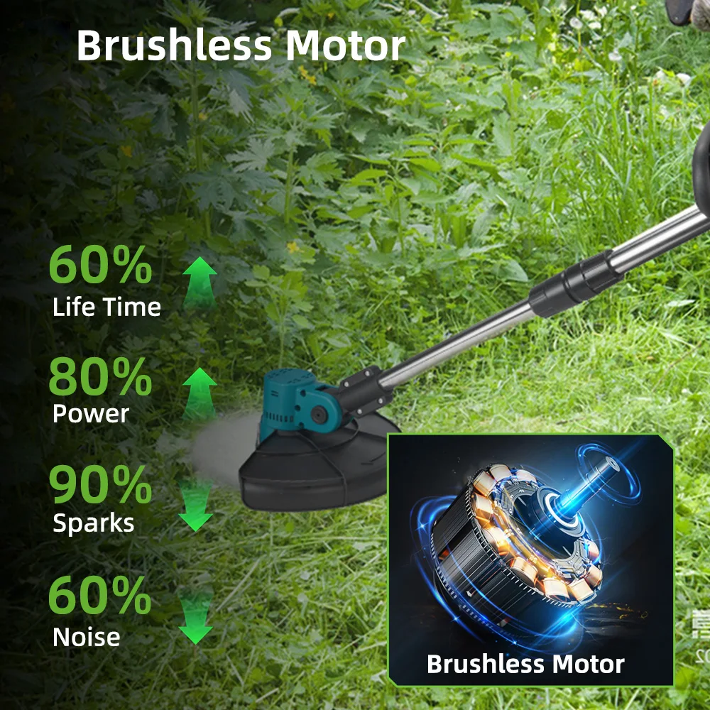 S7 4000W 9Inch Brushles Electric Lawn Mower Digital Display Grass Trimmer Repairing lawns Power Tool