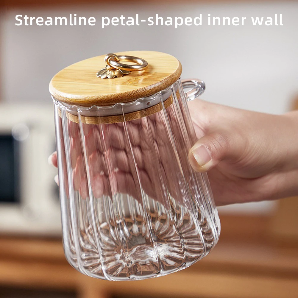 YAPROMO Glass Storage Jar with Lids Multipurpose Portable Tea Coffee Jars Leakproof Food Sealed Containers for Home Kitchen 
