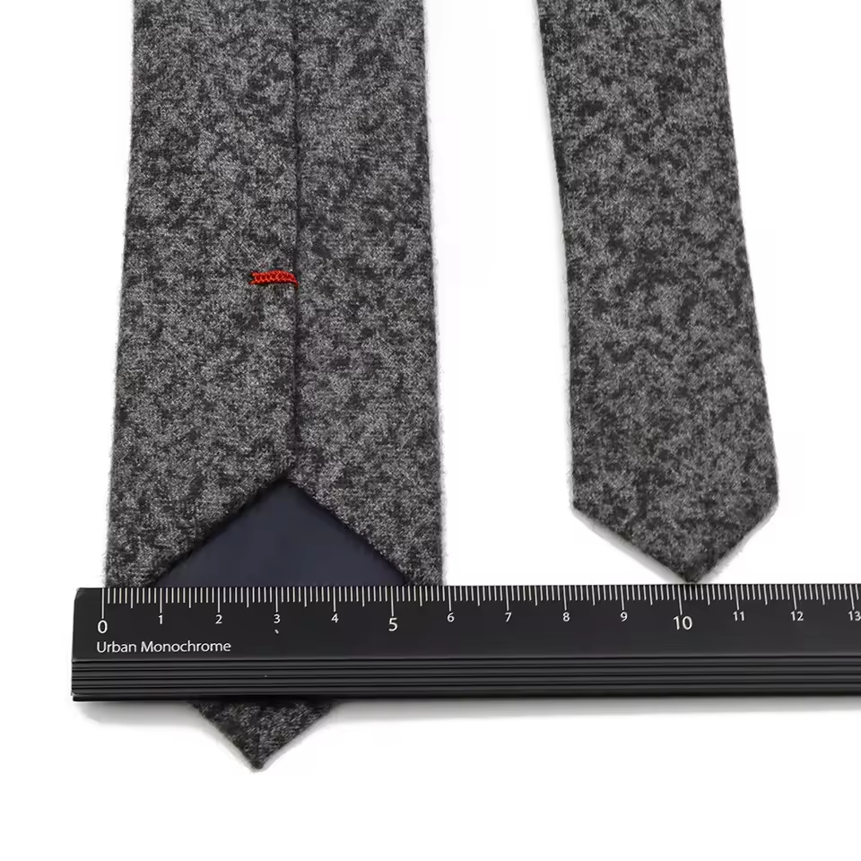 Hypex Winter Men's 6cm Comfortable Wool Tie Coloeful Solid Stripe Necktie Wedding Party Business Office Cravates