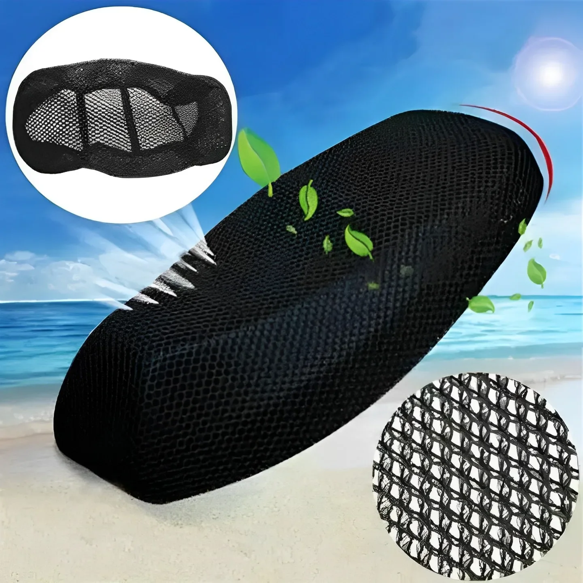 Summer Cool 3D Mesh Motorcycle Seat Cover Breathable Scooter Seat Covers Cushion Anti-Slip cover Grid Protection pad saddle covers for motorcycles