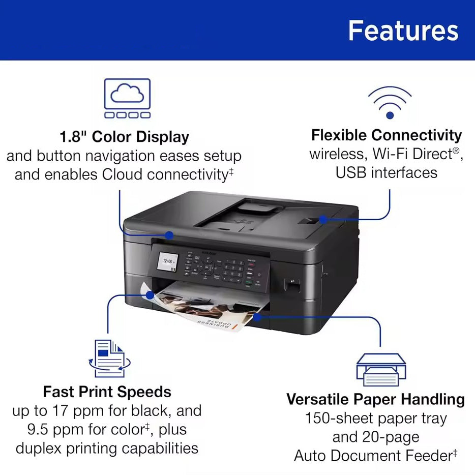 AXILOOP Wireless Inkjet Document Printer with Mobile Device and Duplex Printing