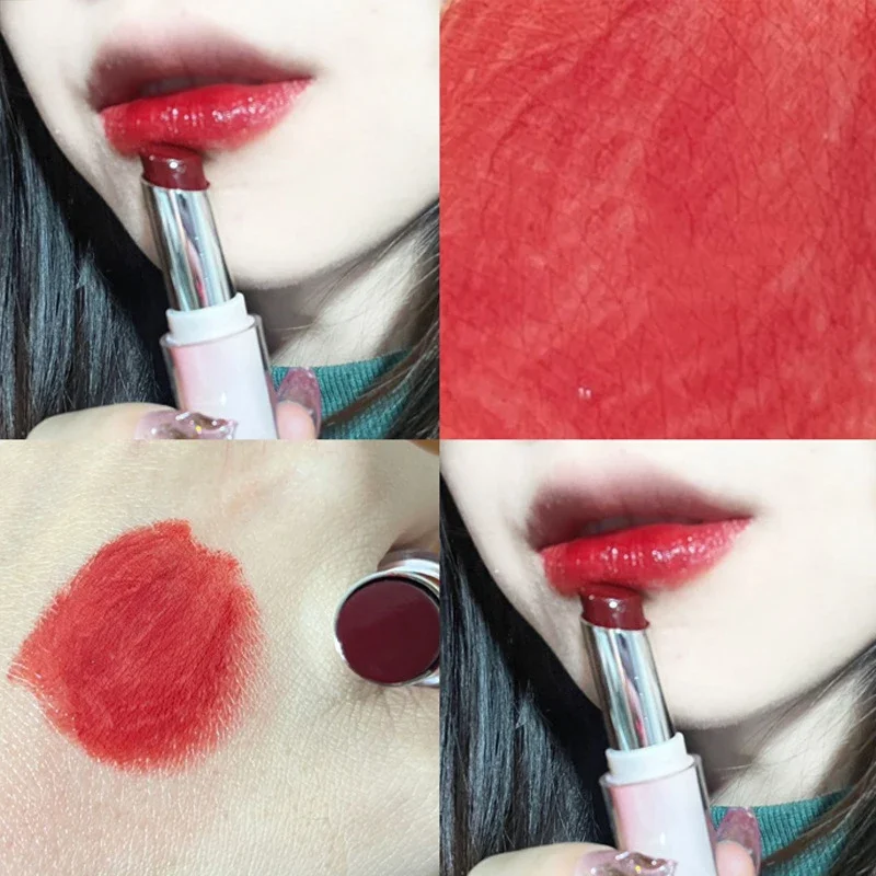 GleamPure Water Gloss Mirror Lipstick Crystal Jelly Transparent Lipstick Moisturizing Long-lasting Solid Lip Gloss Nude Tint Clear Makeup