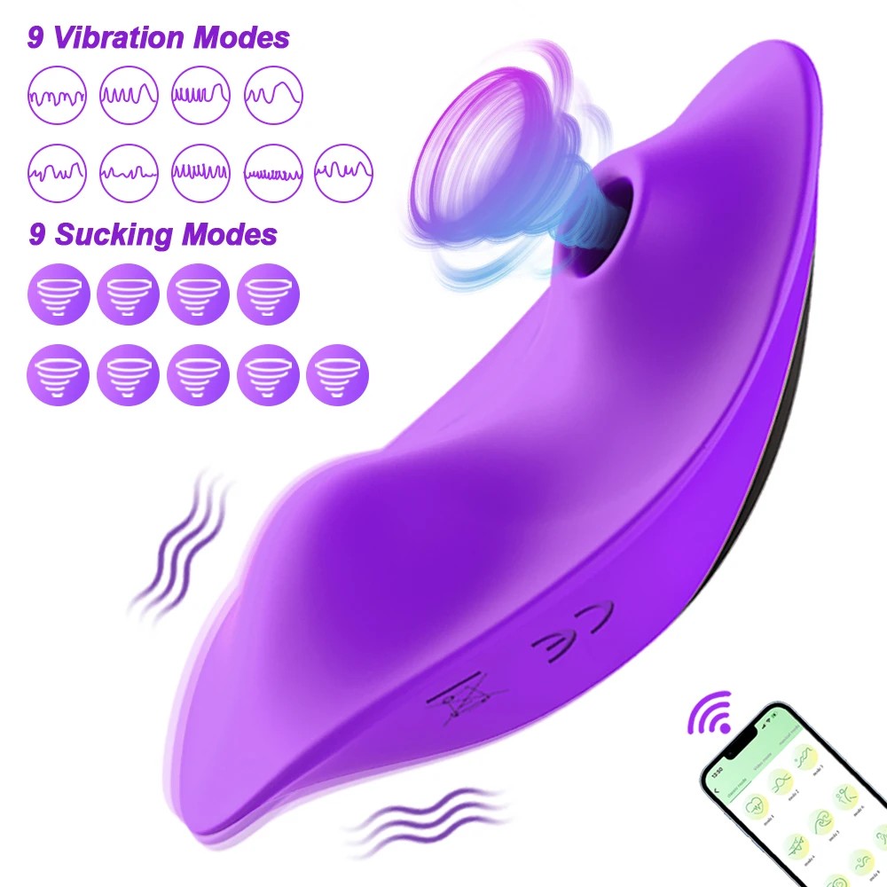Ropetale APP Sucking Vibrator Female Bluetooth Sucker Clitoris Stimulator Adult Goods Sex Toy for Women 's Panties