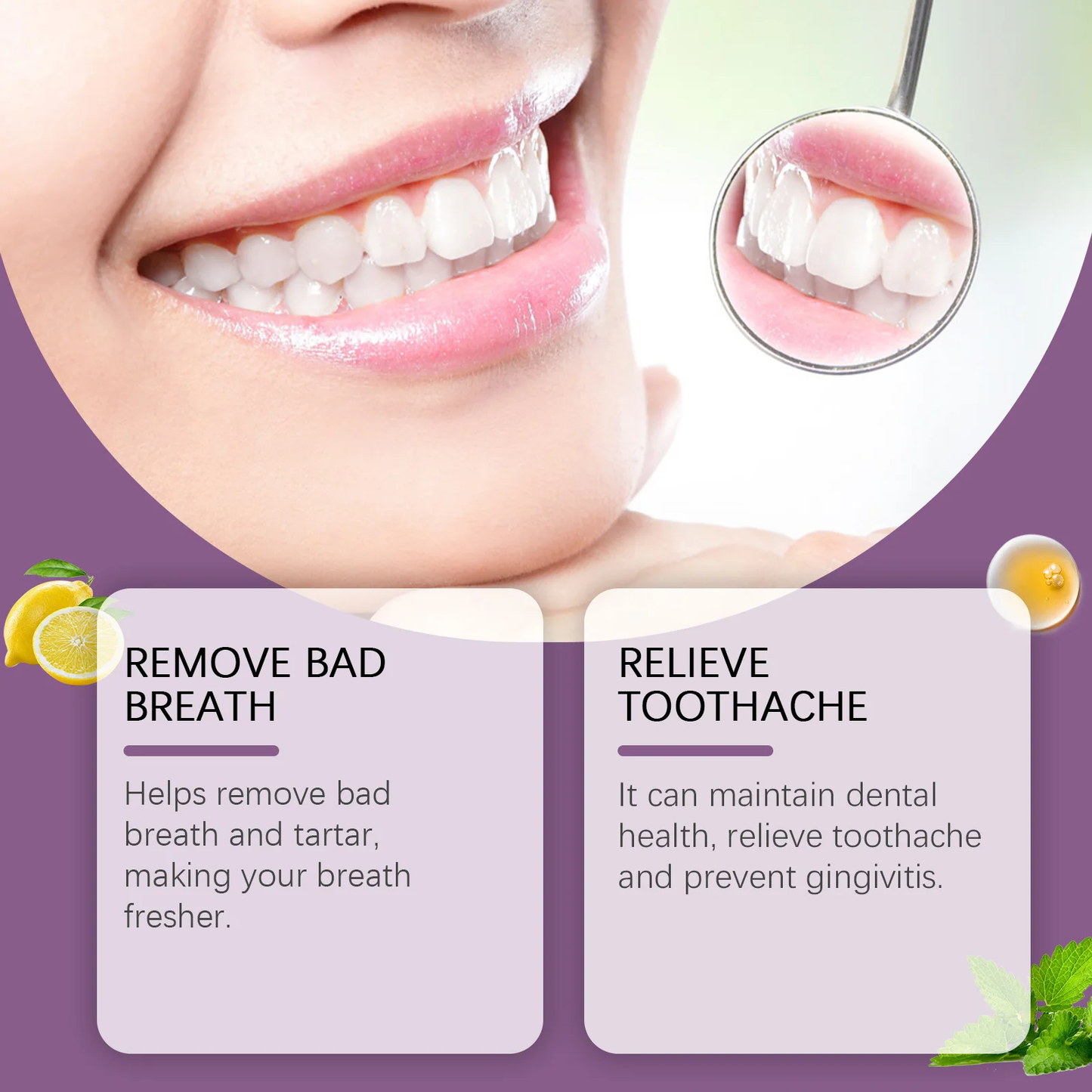 GleamPure 120ml Fresh Mint Mouthwash Whiten Teeth For Daily Oral Care Clean Stain Soothe Gum Sensitivity Mouth Deodorant Mouthwash