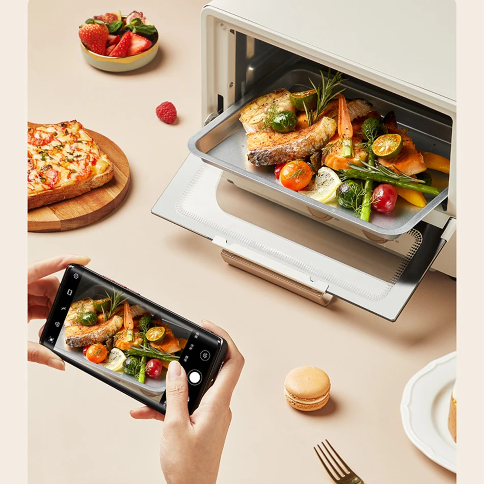 Laukingdom Electric oven household small baking OIDIRE multifunctional steaming baking machine all-in-one mini fully automatic small oven Electric cooking ovens