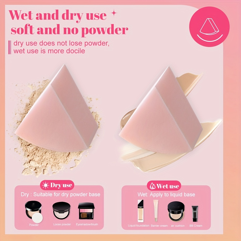 SZLXQK 50pcs Triangle Makeup Blender Sponges Foundation Mini Beauty Applicator Sponges used for applying make-up