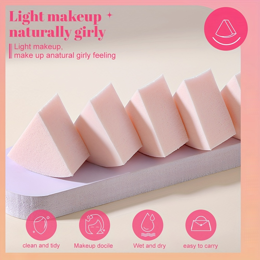 SZLXQK 50pcs Triangle Makeup Blender Sponges  Foundation Mini Beauty Applicator Sponges used for applying make-up