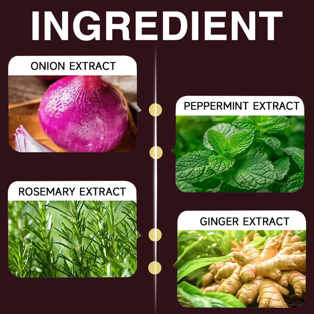 GleamPure Shampoo Gently Clean Hair Biotin Rosemary Onion Shampoo Remove Dandruff Control Oil Reduce Hair Loss Stabilize Hair Roots Nouris