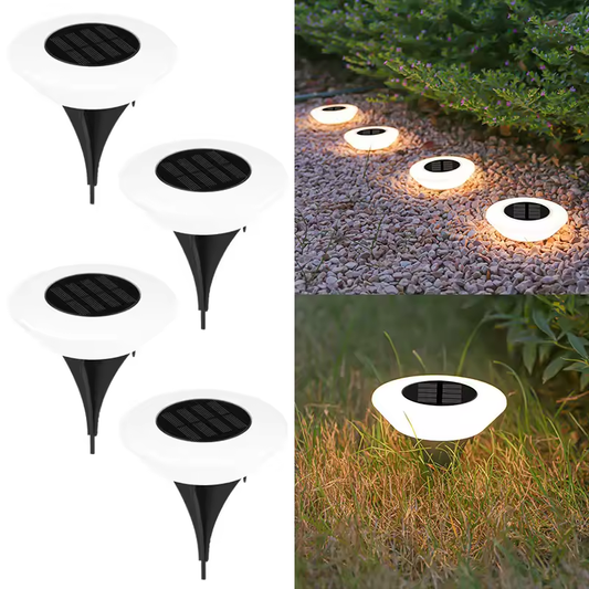 Yinlinght 4Pack Solar Ground Lights 14LED Waterproof Outdoor Landscape Light LED Lawn Lamp for Garden