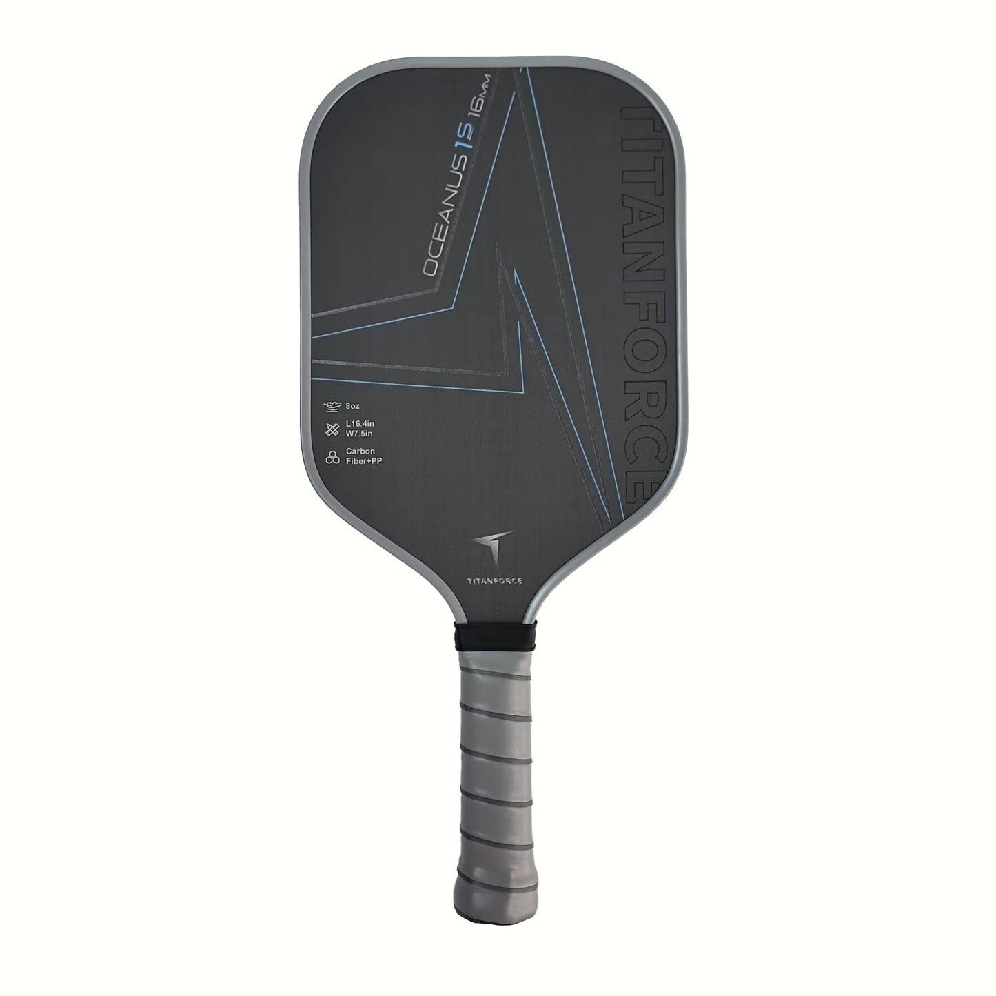 TITANFORCE Carbon Fiber Pickleball Paddle Carbon Friction Surface 16mm Polymer Honeycomb Core Enhanced Power&Spin&Control