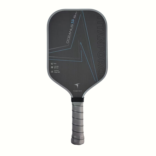 TITANFORCE Carbon Fiber Pickleball Paddle Carbon Friction Surface 16mm Polymer Honeycomb Core Enhanced Power&Spin&Control