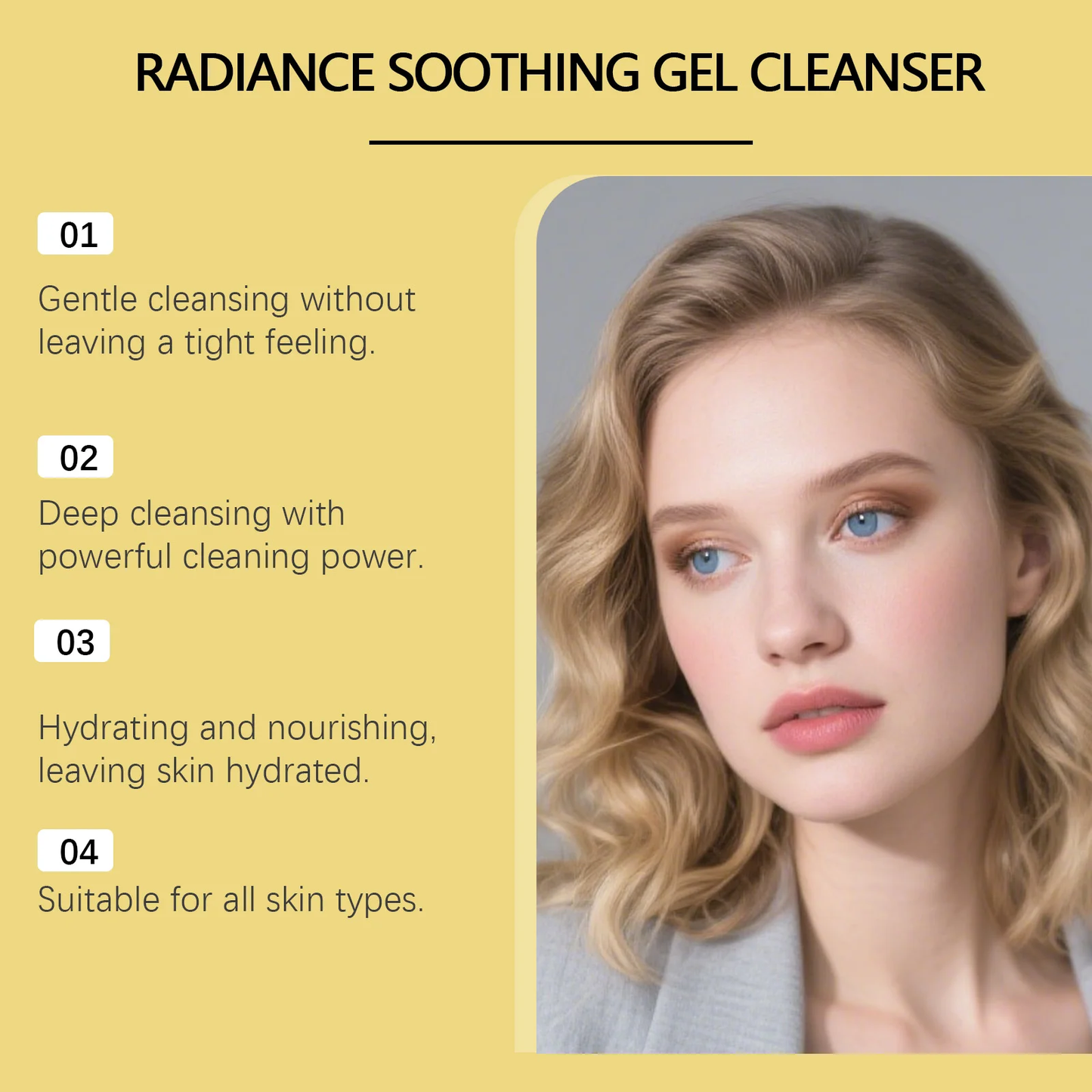 GLEAMORE Face Wash Brightening Facial Cleanser for Dark Spots & Glowing Skin Evens Skin Tone Acne Scar Care