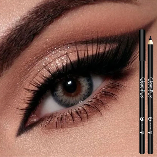 GleamPure 3pcs Waterproof Black Eyeliner Pencils Wooden Cosmetic Pencils Eyebrow Liner Pen Makeup Combined