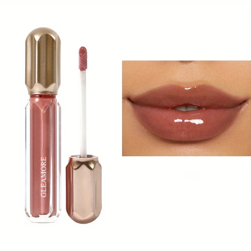 GLEAMORE Mirror Pearl Lip Glosses Waterproof Long Lasting Moisturizing Lipstick Shine Glitter Lip Glaze Women Non Stick Cup Lip Tint Makeup