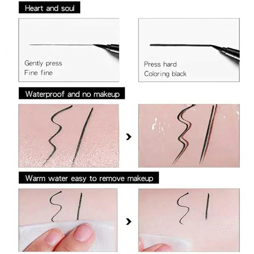 lovcare Quick-dry Eyeliner Pencil Makeup Long Lasting Smooth Matte Eye Liner Waterproof Anti Smudge Liquid Eyeliner Pen Eyes Cosmetics