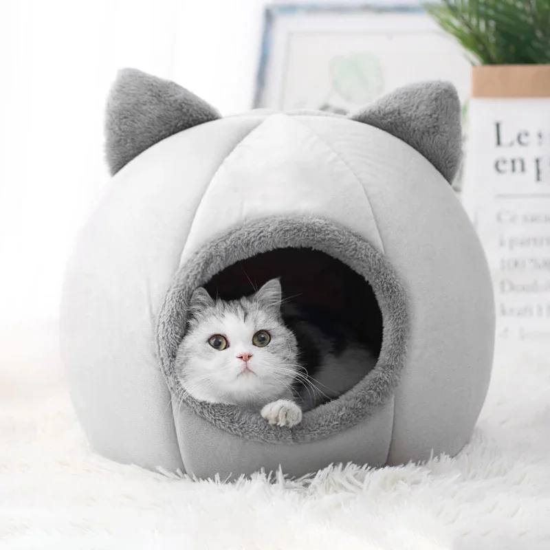 JYDFYP Pet Tent Cave Bed for Cats Small Dogs Self-Warming Cat Tent Bed Cat Hut Comfortable Pet Sleeping Bed Pet furniture