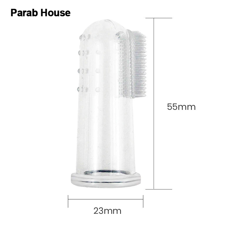 Parab House Super Soft Pet Finger Toothbrush Teddy Dog Brush Bad Breath Tartar Teeth Care Tool Dog Cat Cleaning Silicagel Pet Supplies