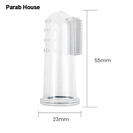 Parab House Super Soft Pet Finger Toothbrush Teddy Dog Brush Bad Breath Tartar Teeth Care Tool Dog Cat Cleaning Silicagel Pet Supplies