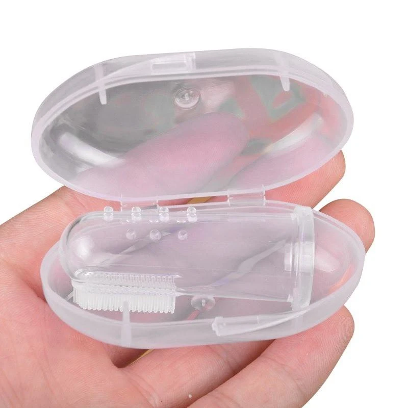Parab House Super Soft Pet Finger Toothbrush Teddy Dog Brush Bad Breath Tartar Teeth Care Tool Dog Cat Cleaning Silicagel Pet Supplies