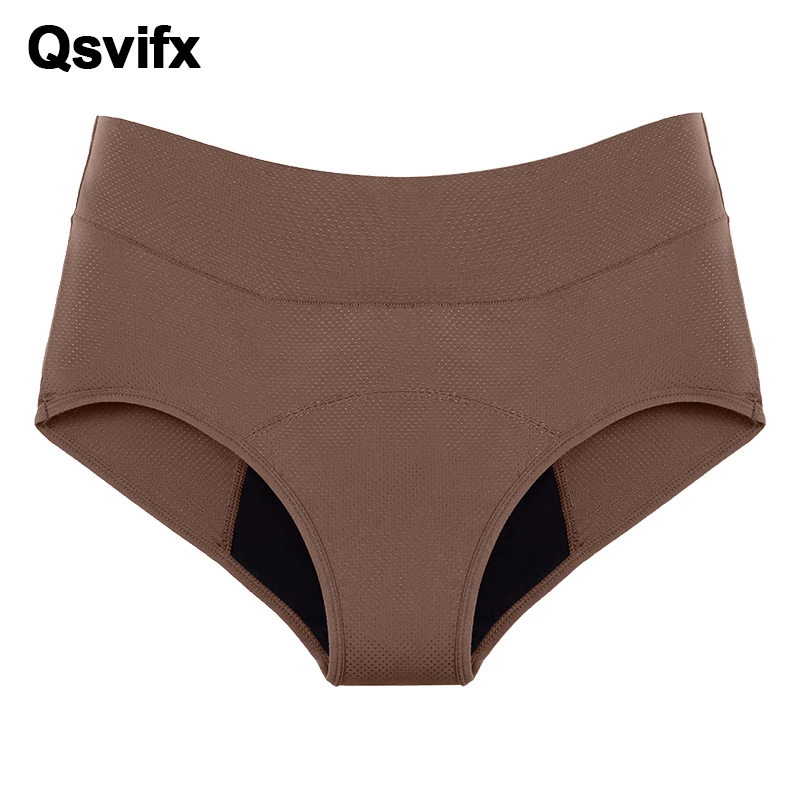 Qsvifx 3 Layers Menstrual Panties Absorption Maternity Physiological Incontinence Breathable Briefs Waterproof Period Women Underwear