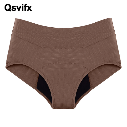 Qsvifx 3 Layers Menstrual Panties Absorption Maternity Physiological Incontinence Breathable Briefs Waterproof Period Women Underwear