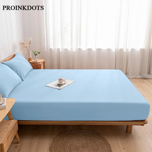 PROINKDOTS High Quality Fitted Sheet Single Double King Queen Size Mattress Cover With Elastic Band Bed Sheet Fit Sheet Fitted bed sheets
