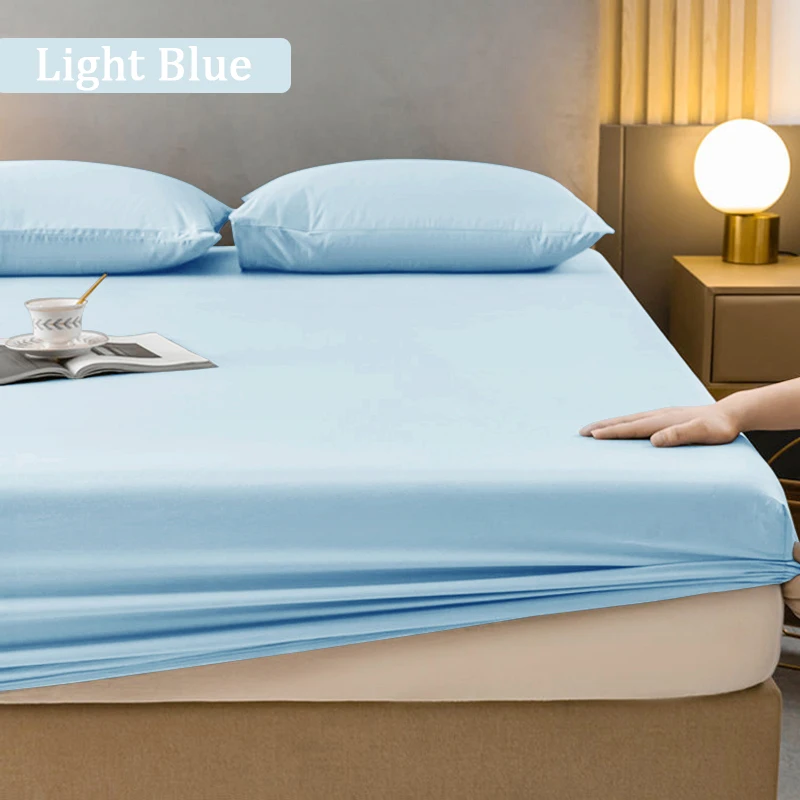 PROINKDOTS High Quality Fitted Sheet Single Double King Queen Size Mattress Cover With Elastic Band Bed Sheet Fit Sheet Fitted bed sheets