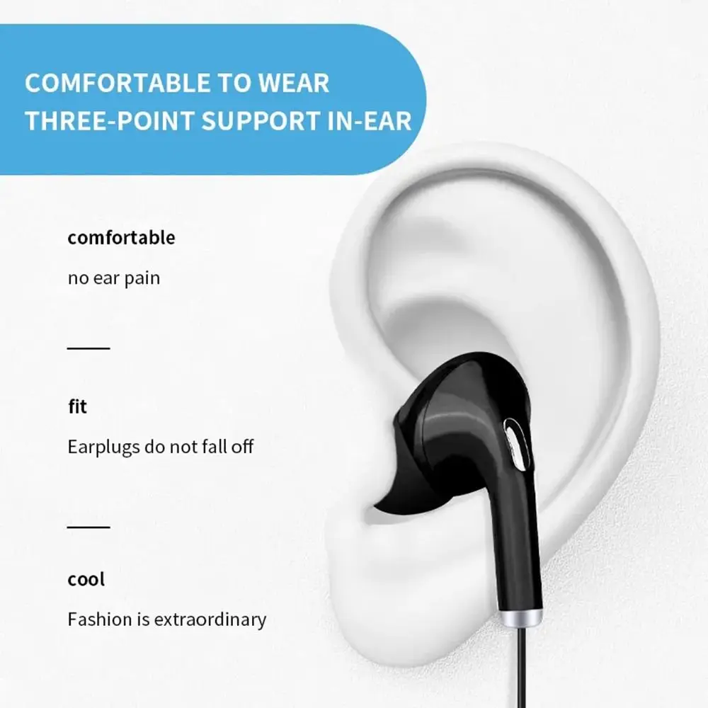 OWS Open Ear High Definition Wired Earphone 3.5mm In-Ear Control Portable Sport Wired Headset With Mic Wired Headphones For Mobile Phones