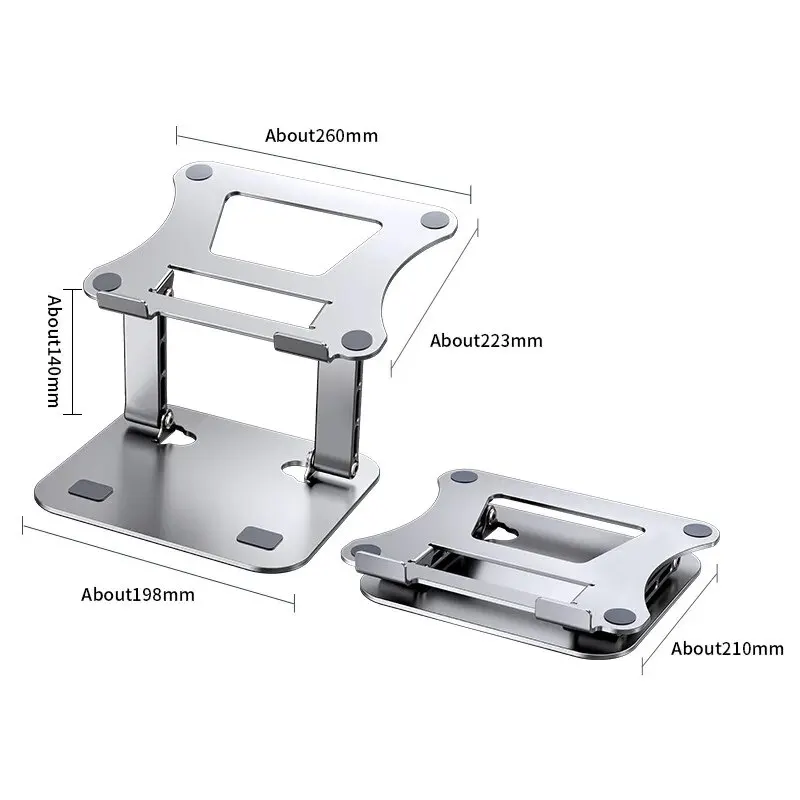 ulela Laptop Stand Adjustable Aluminum Alloy Notebook Tablet Stand Up to 17 Inch Laptop Portable Fold Holder Cooling Bracket Support
