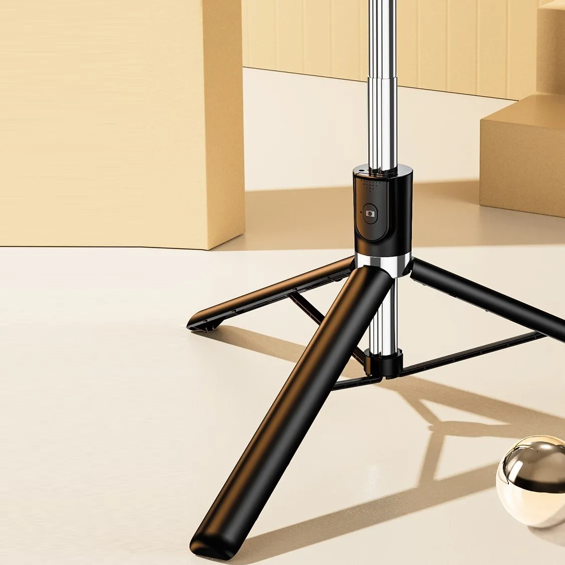 BESTIME 1.7-meter selfie pole monopods with 360 degree rotation universal streaming stand used to take photographs by positioning a smartphone beyond the normal range of the arm