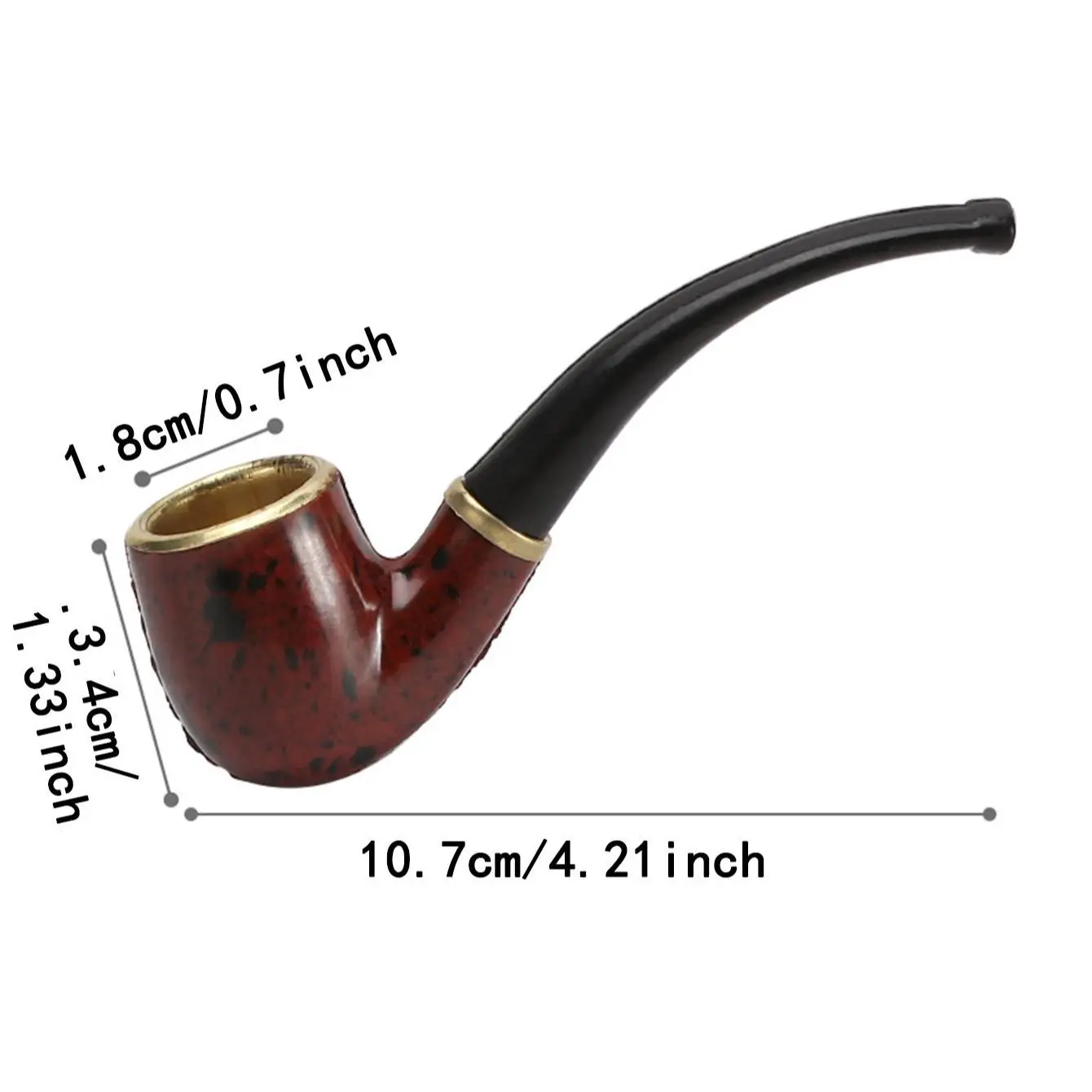 sandro 1PC Mini Portable Boss Small Pipe Resin Bend Simple Novice Practice Pipe