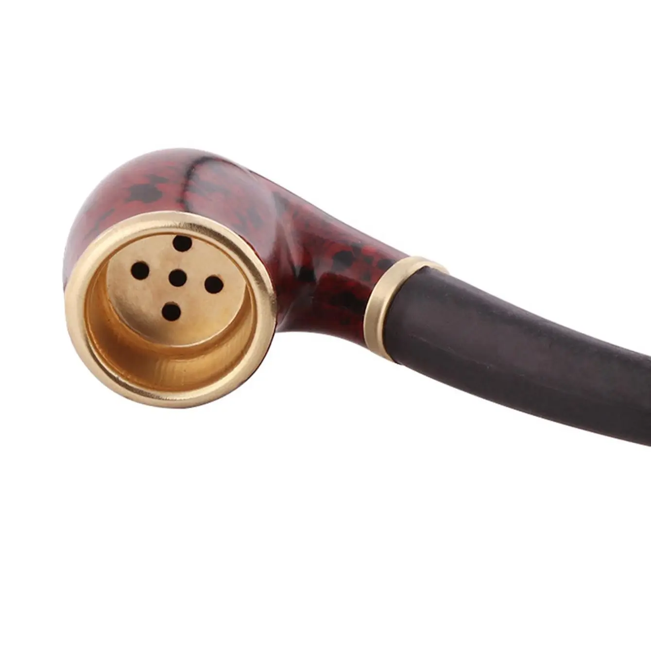 sandro 1PC Mini Portable Boss Small Pipe Resin Bend Simple Novice Practice Pipe