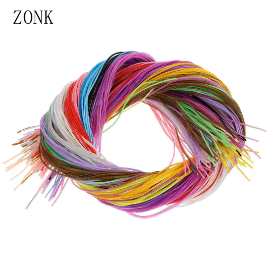 ZONK 200pcs 20 Colors PVC Cord Craft Trim Cord Weaving Strings Lacing String DIY Craft Rope thread of plastic material for textile use and DIY Projects
