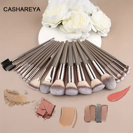 CASHAREYA Professional 20Pcs Makeup Brushes Set Eyeshadow Blush Highlighter Foundation Concealer Blending Brush Fluffy Women Beauty Tool