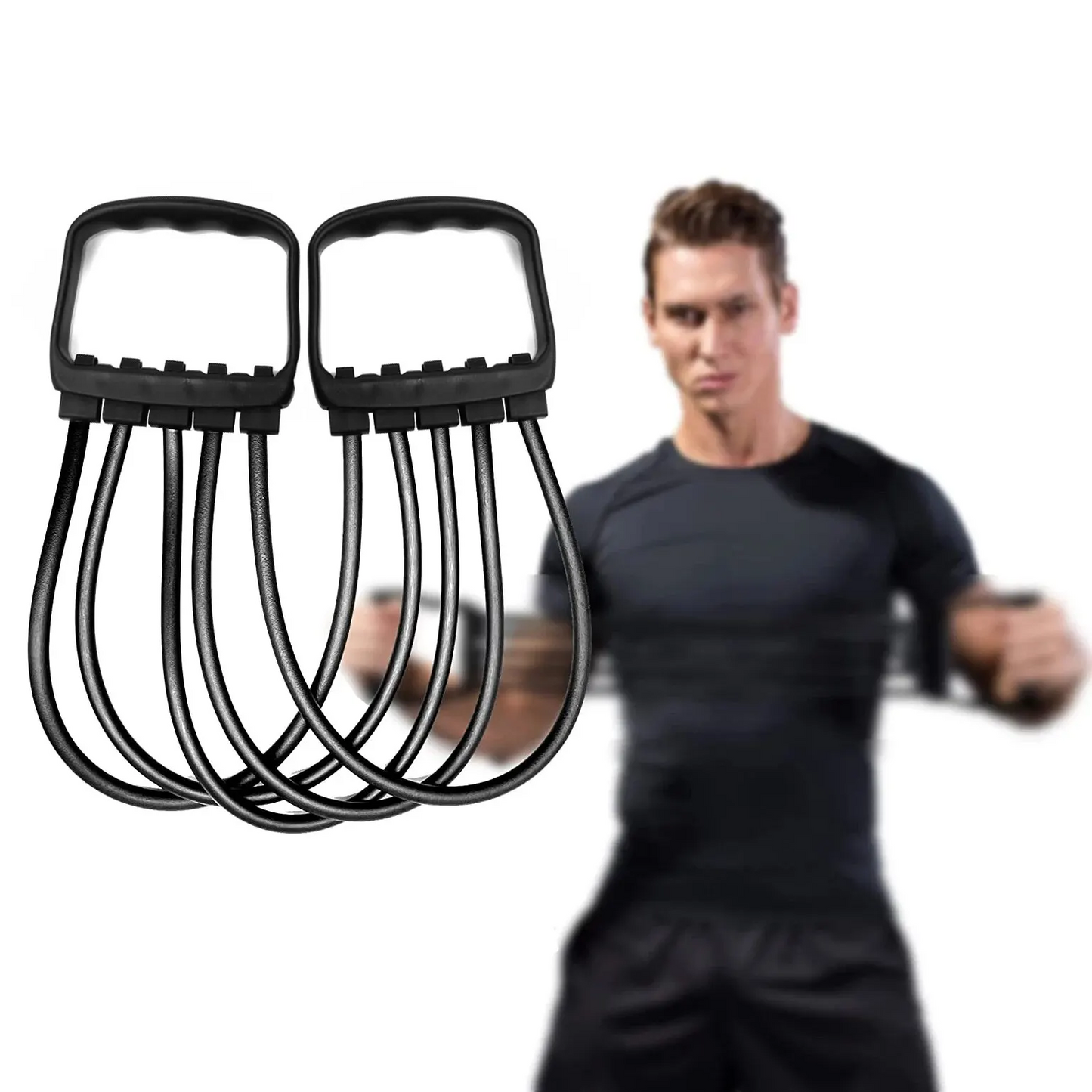 AWAKER Full Body Workout Set - Chest Expander with 5 Removable Resistance Bands for Pilates, Push Ups, and Muscle Training - Strengthen