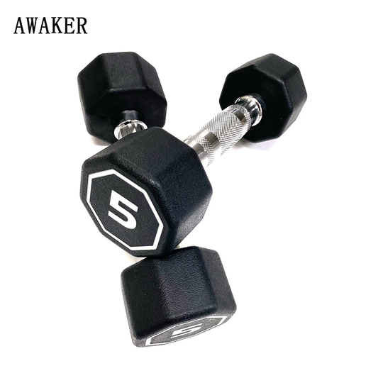AWAKER 5LB, 2 pieces per package apollo Dumbbell for both commercial and home usage High-end Coated Octagon Dumbbell