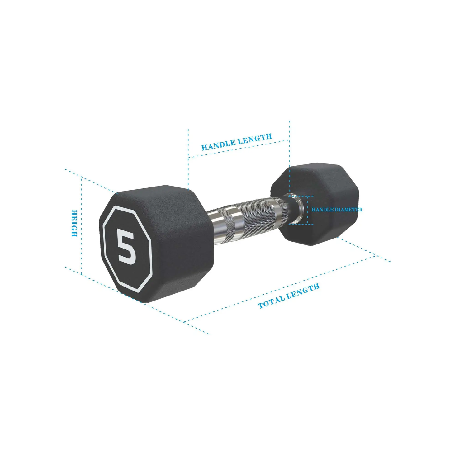 AWAKER 5LB, 2 pieces per package apollo Dumbbell for both commercial and home usage High-end Coated Octagon Dumbbell
