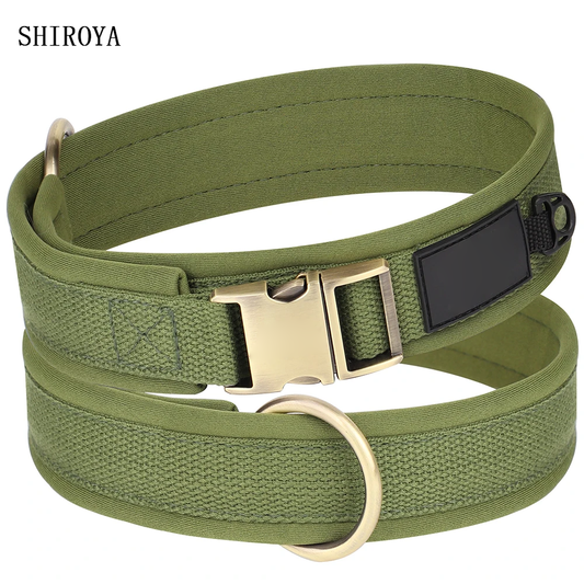 SHIROYA Personalized Nylon Dog Collar Soft Padded Dog Collars Durable Pet ID Collar Adjustable for Small Medium Large Dogs Free Custom