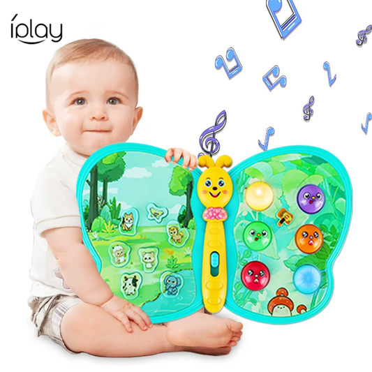 iplay Interactive Musical Butterfly Toy for Toddlers,Animal Sounds&Game&Flash Light&Early Educational,1 Year Old Boy&Girl 12+M Infant development toys