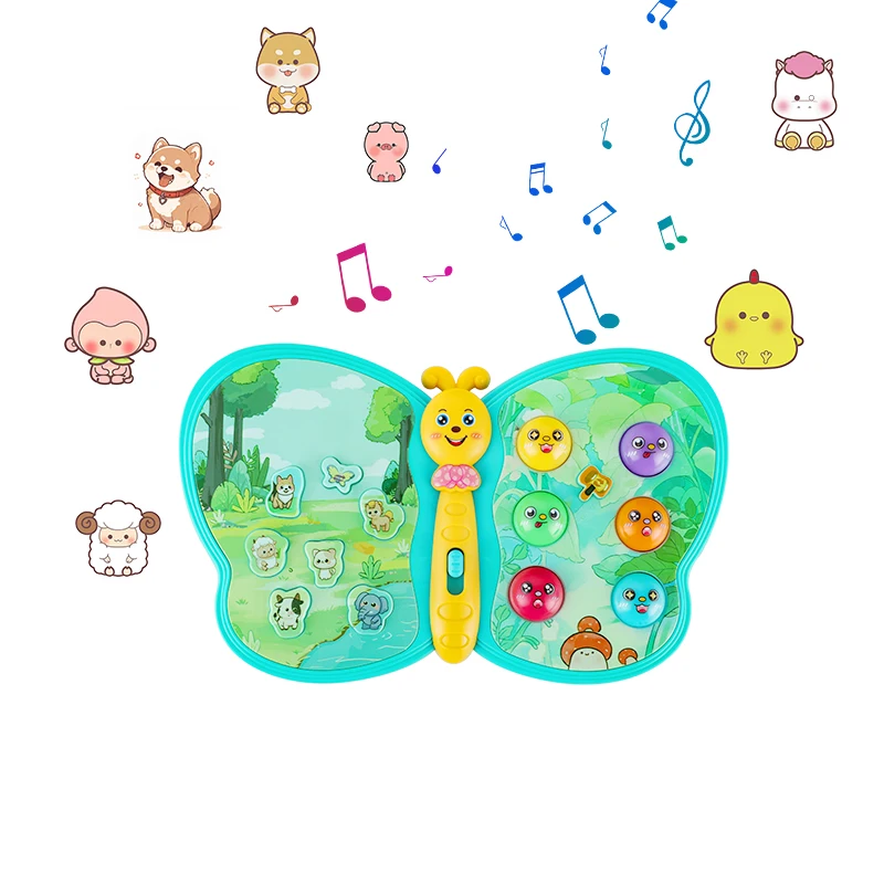 iplay Interactive Musical Butterfly Toy for Toddlers,Animal Sounds&Game&Flash Light&Early Educational,1 Year Old Boy&Girl 12+M Infant development toys